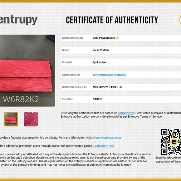 Louis Vuitton Epi Red Leather Pochette Porte-Monnaie Wallet - Picture 2 of 16